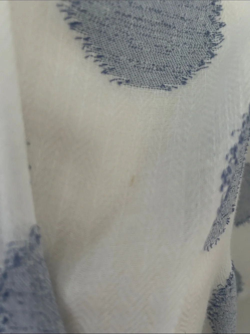 Talbots White and Light Blue  Polka Dots Cotton Wrap